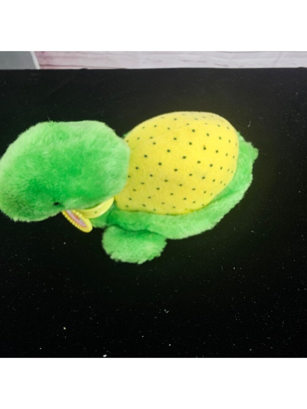 Strawberry Shortcake Tea Time Turtle Plush 1981 Kenner Vintage Green Yellow Polk